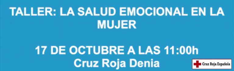 Taller: La Salud Emocional en la Mujer - Cruz Roja Dénia